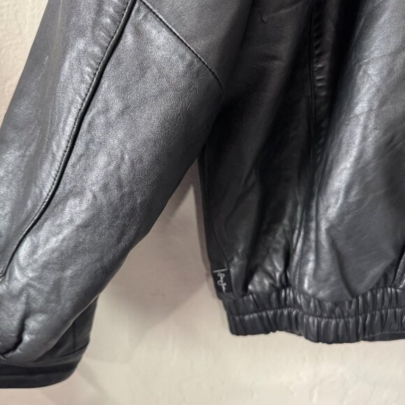 Sean Jean Vintage Men's Full Zip Leather Bomber Jacket Size XXL - Picture 11 of 13